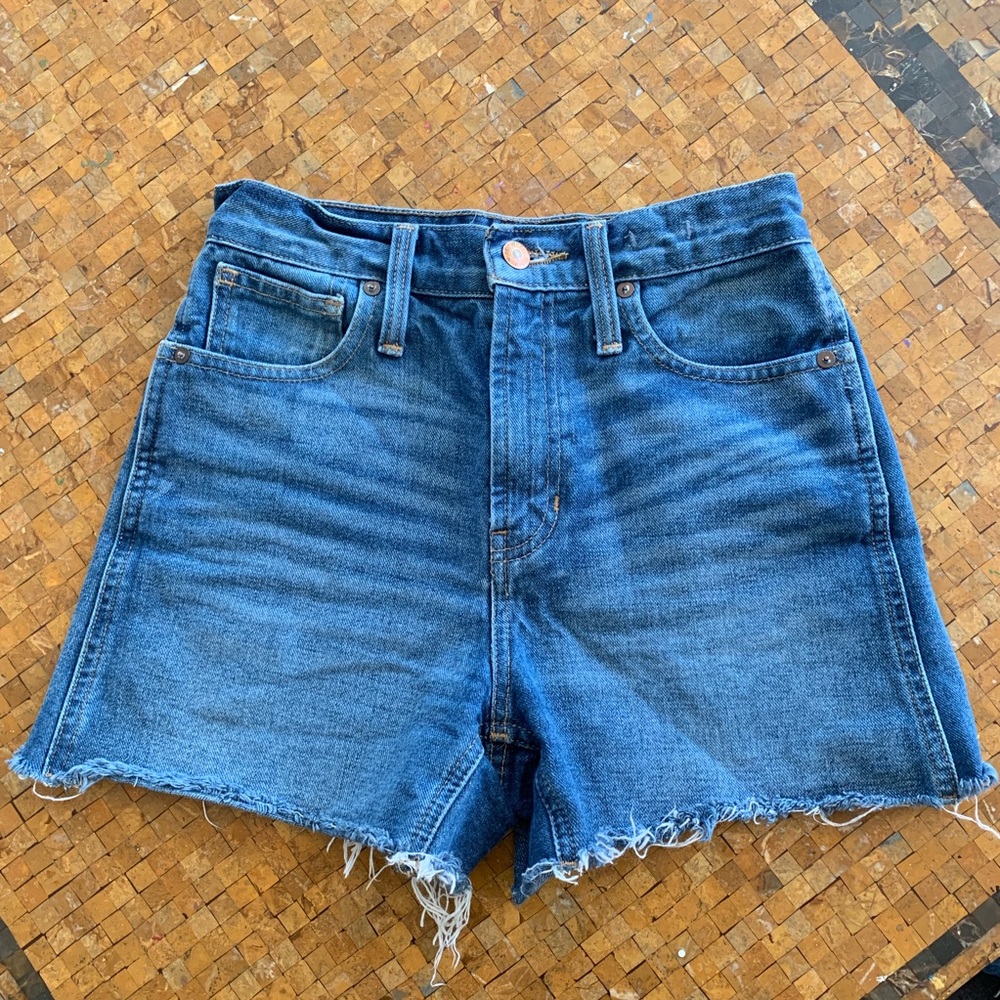 Madewell High Waisted Cut Off Jean Shorts